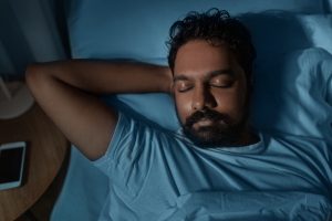 People,,Bedtime,And,Rest,Concept,-,Indian,Man,Sleeping,In